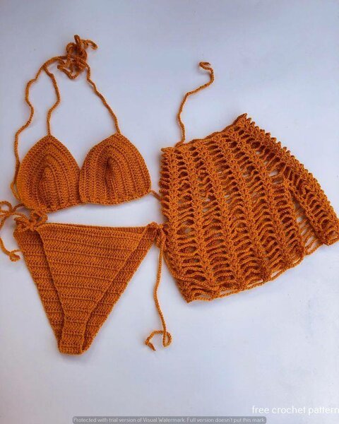 Jupe de plage au crochet
