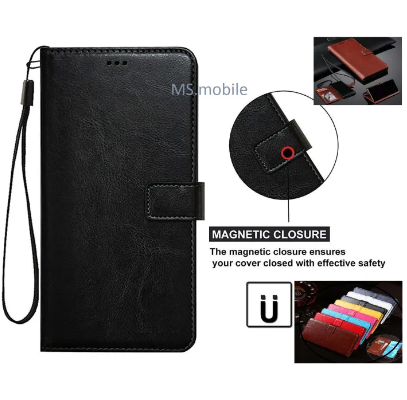 itel A25 Case, Premium PU Leather Magnetic Shockproof Book Stand Folio Flip Wallet Case Cover with Card Holder