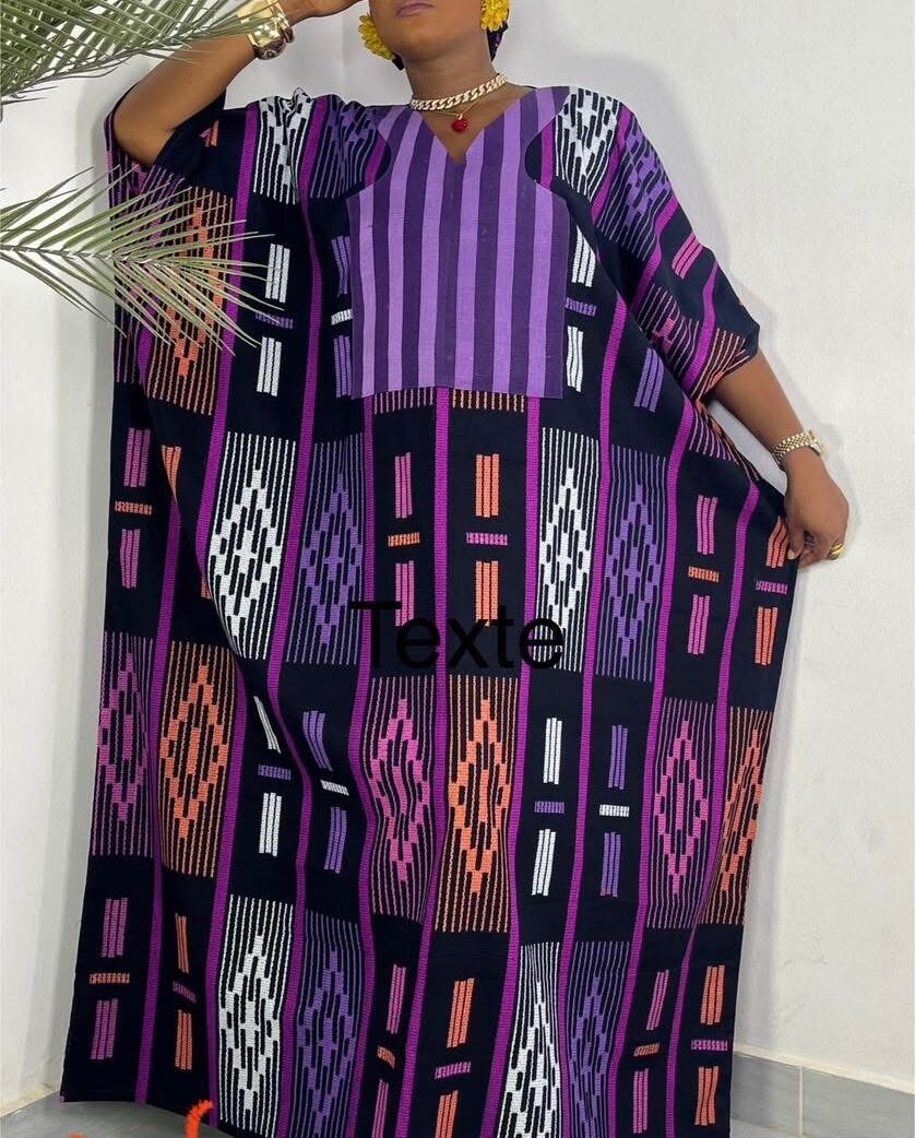 Robe Kaftan Colorée Élégante