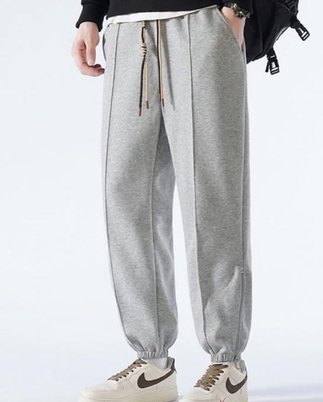 Утепленные штаны серые