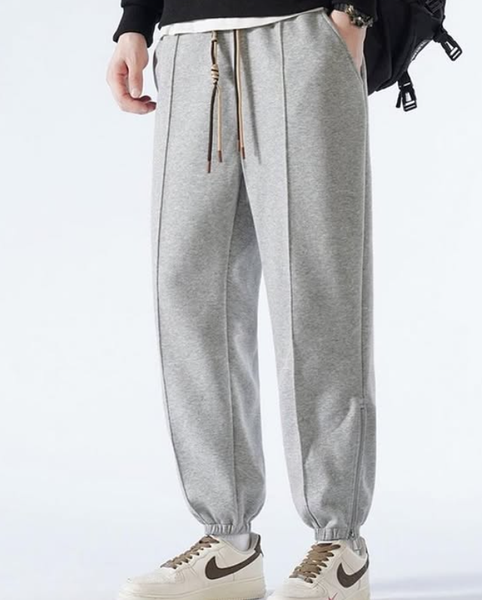 Утепленные штаны серые