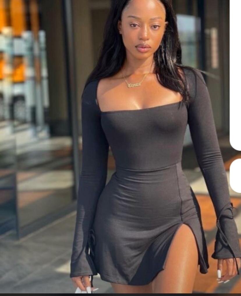 Robe élégante fendue