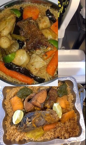 Délicieux plat de riz et poisson