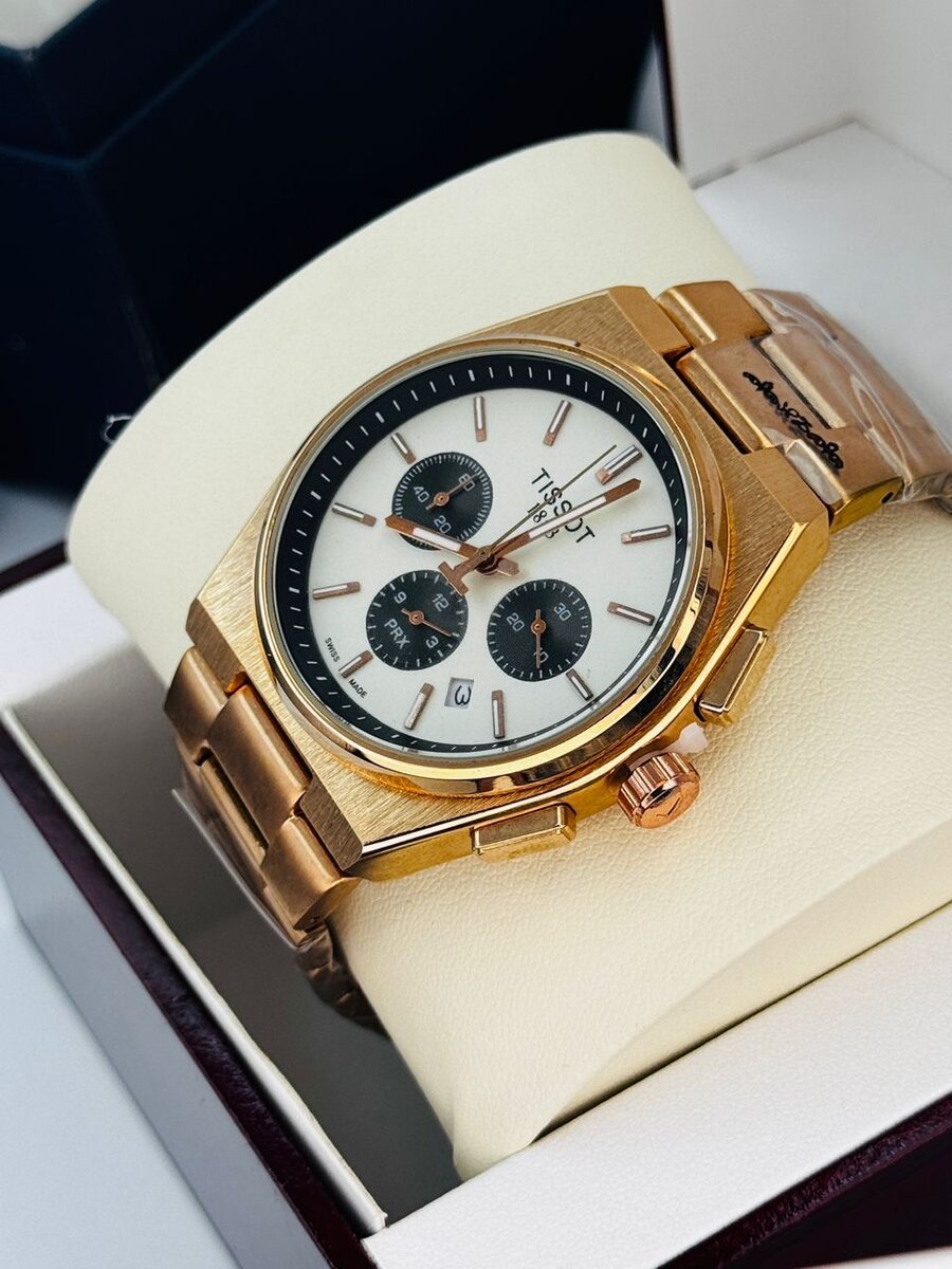 Montre Chronographe Dorée Homme