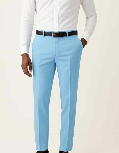 Pantalon habillé bleu homme