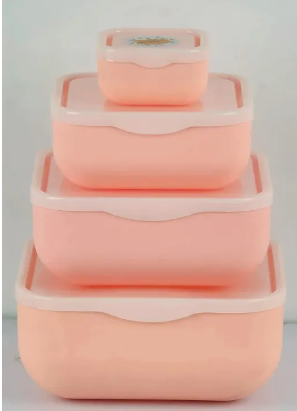 Square Bowl Set 4 in1 / Splash Bowl Set 4 in1 With Lid (Square)