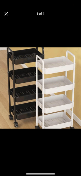 4 tier plastic multipurpose  trolley