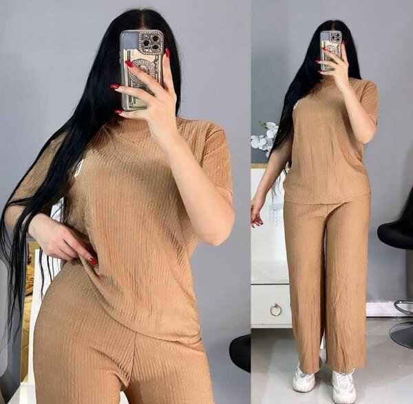 Ladies top and down apparel