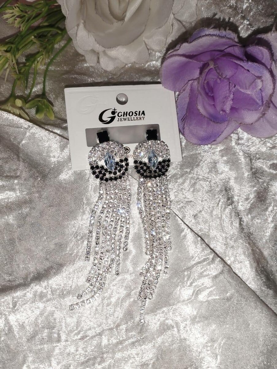 Shinny Tassel Earring Long Trendy Earring