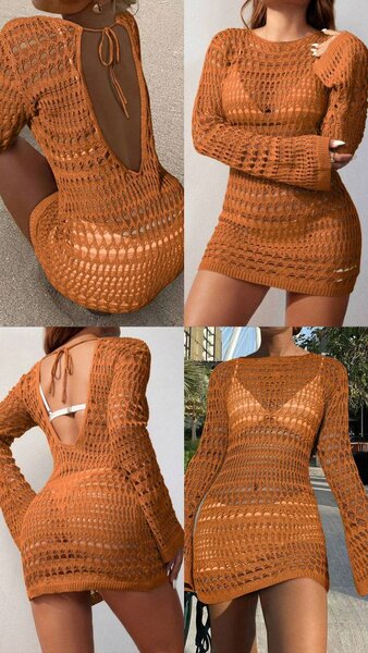 Robe en maille crochet