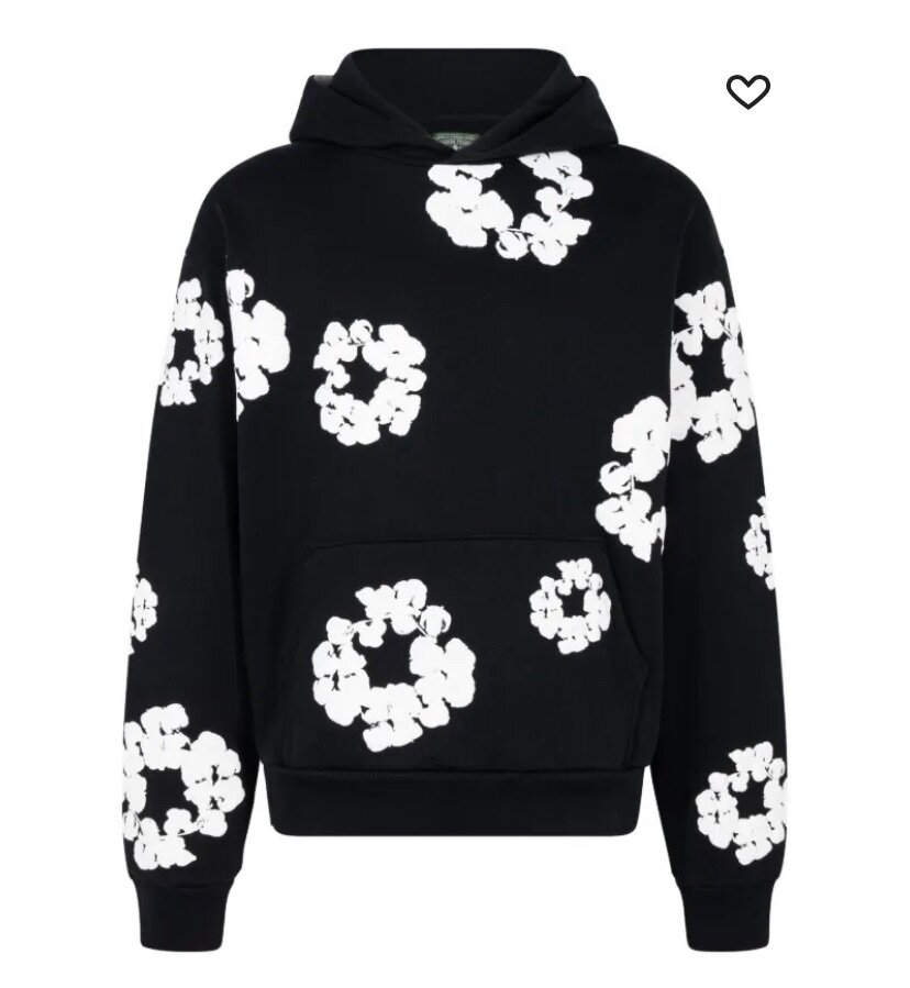 printed "Cotton Wreath" hoodie
