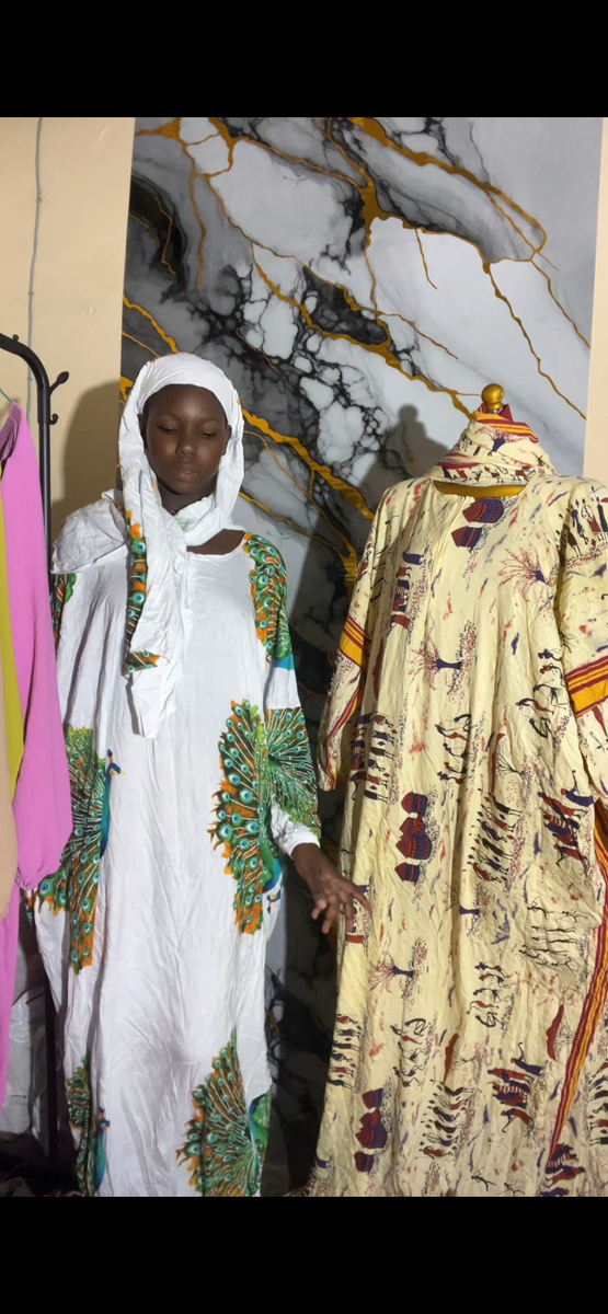 Djellaba en coton imprimée