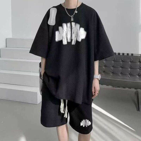 Ensemble décontracté noir unisexe