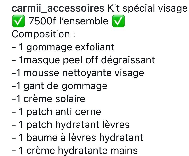 Composition pour visage