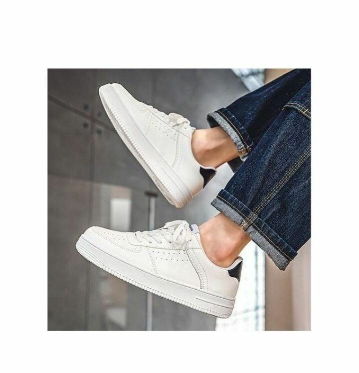 Baskets blanches homme stylées