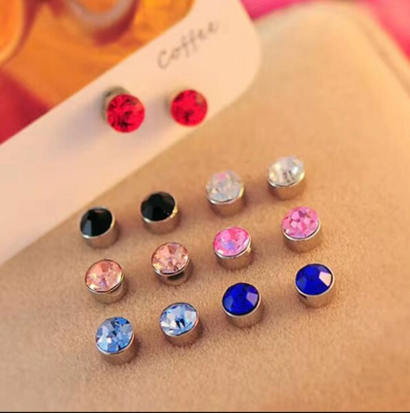 12 boucle oreilles magnétiques
