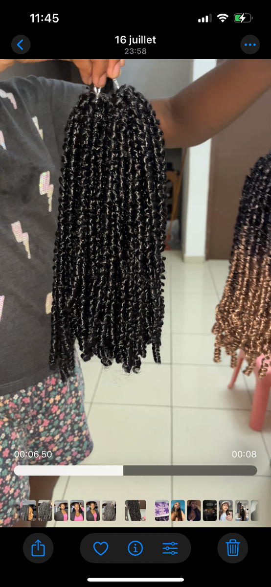 Crochets cheveux bouclés