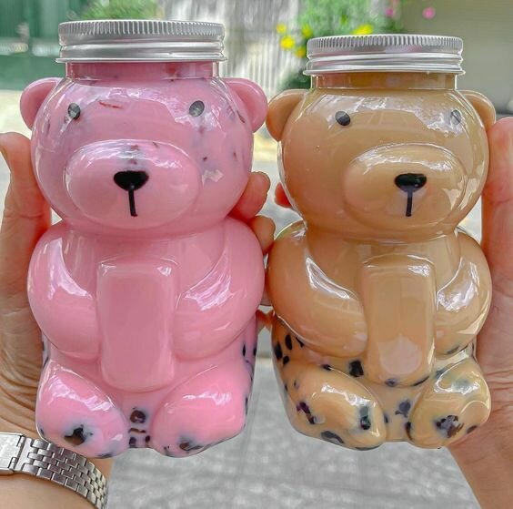 Bouteille plastique mignonne en forme de petit bonhomme