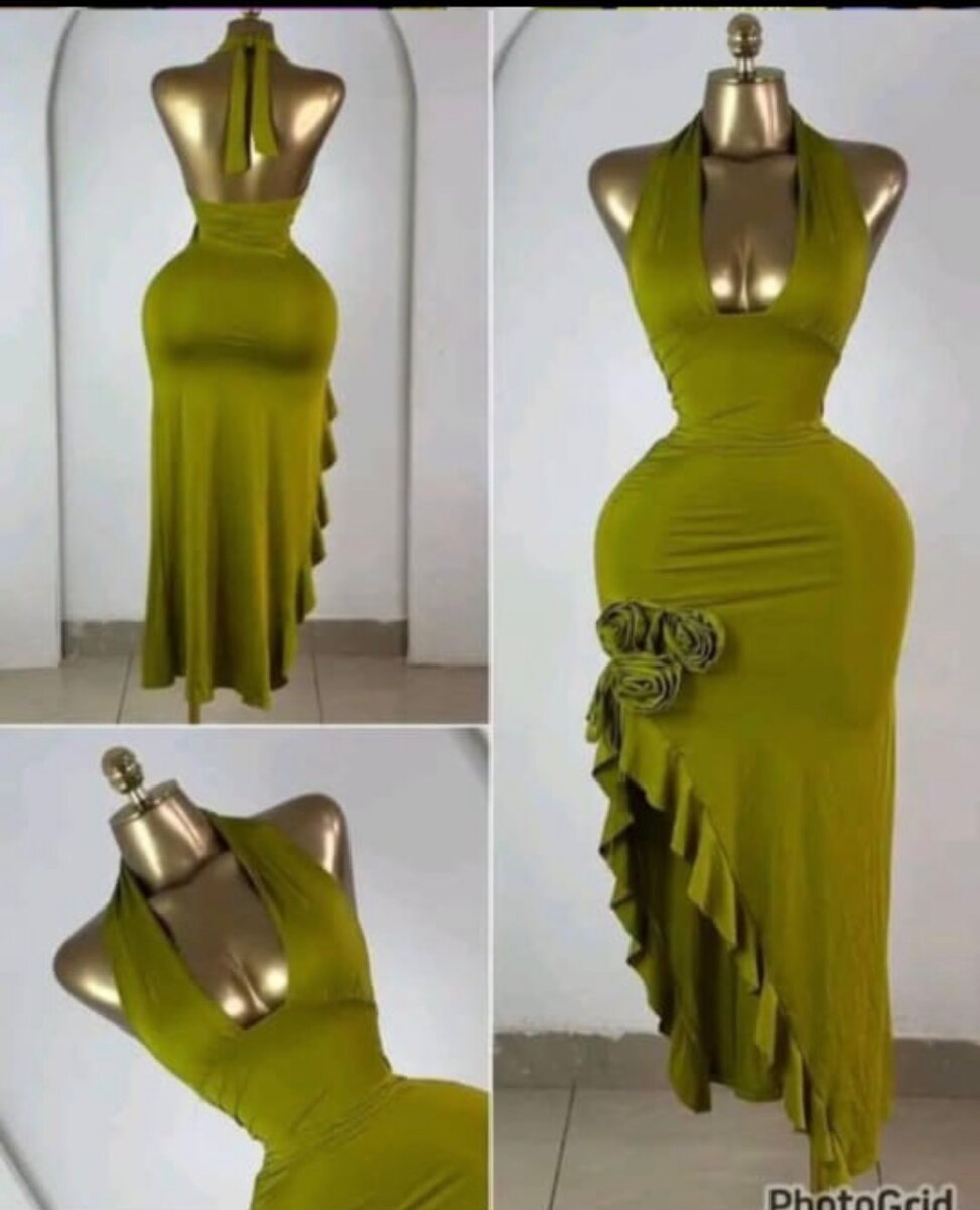 Robe élégante verte soirée