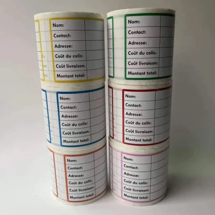 5 rouleaux d'étiquettes