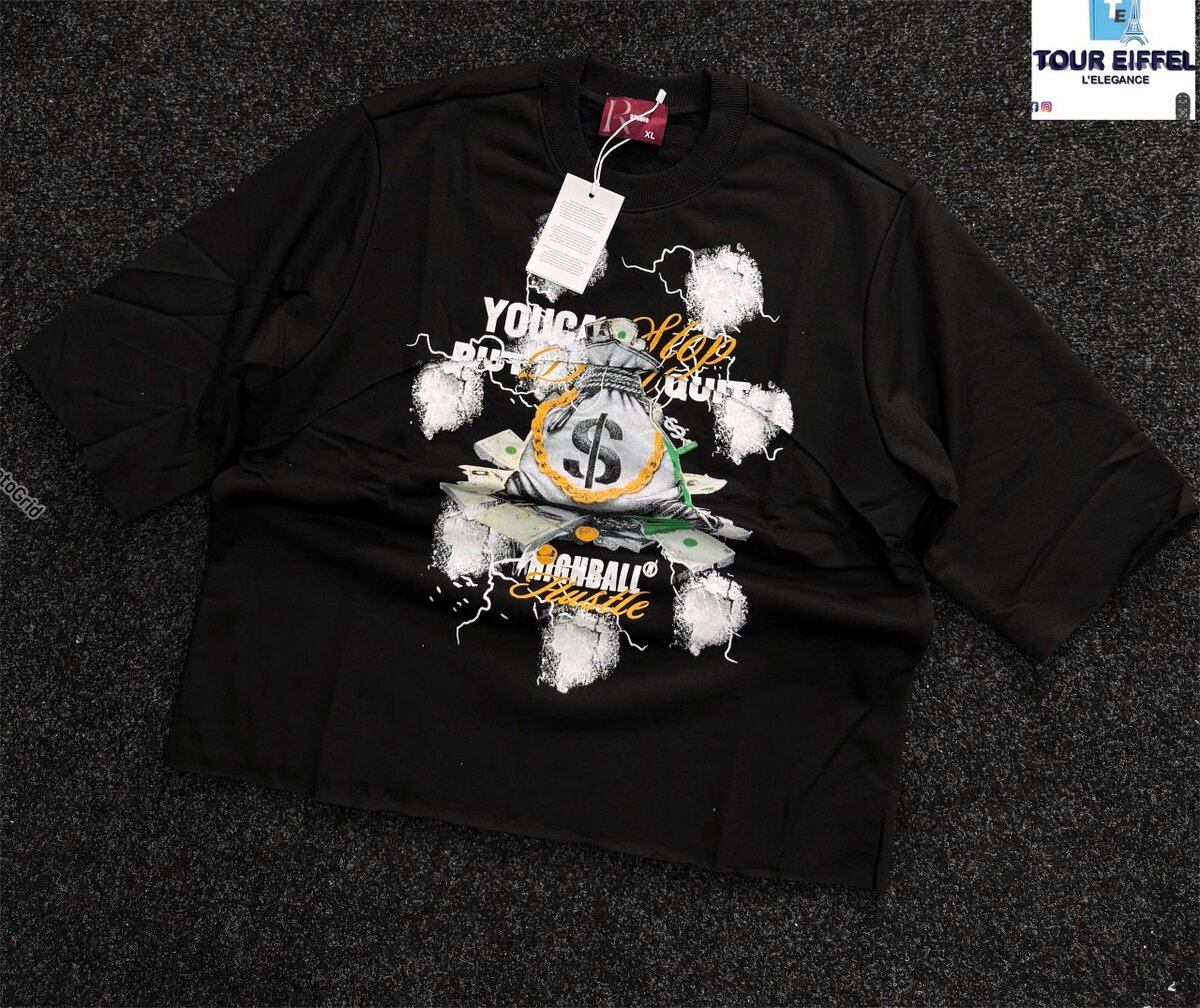 T-shirt homme noir moderne