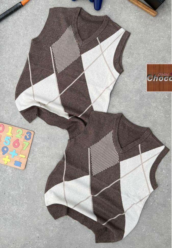 Gilets sans manches en tricot pour enfants