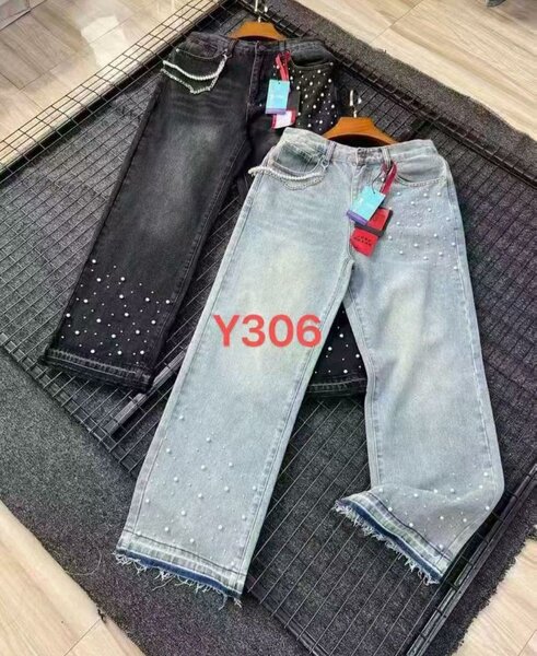 Pantalons en jean avec perles tendances