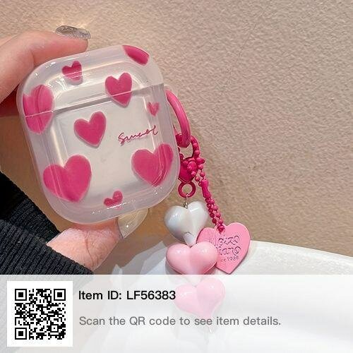 Coque protectrice AirPods cœur