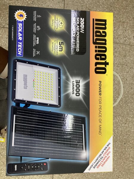 Solar powered security light