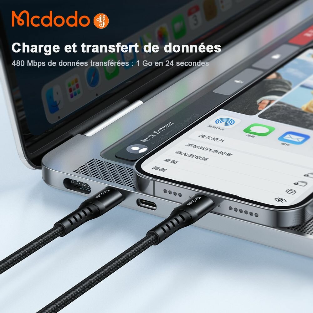 Mcdodo Câble USB Type-C 60W