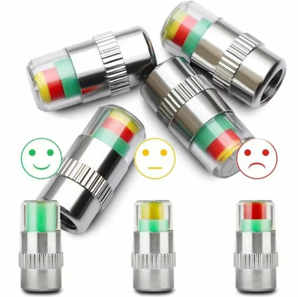 4 pcs Indicateur de pression d'opathie de voiture