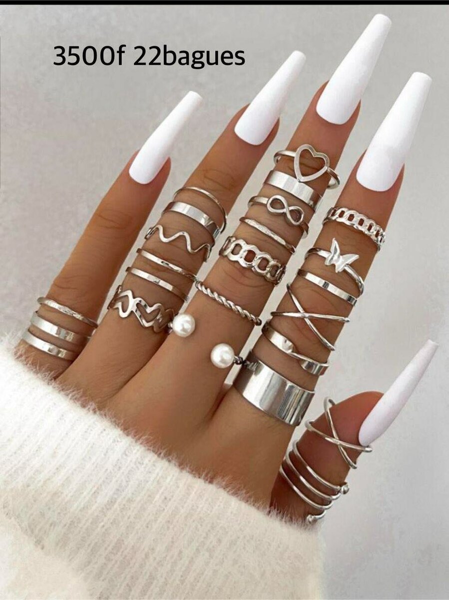 Set de Bagues en Or et Argent