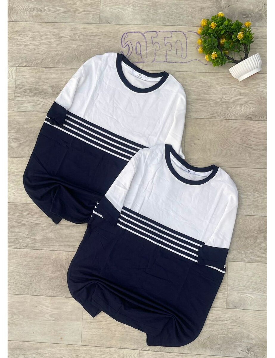 T-shirt couples rayées