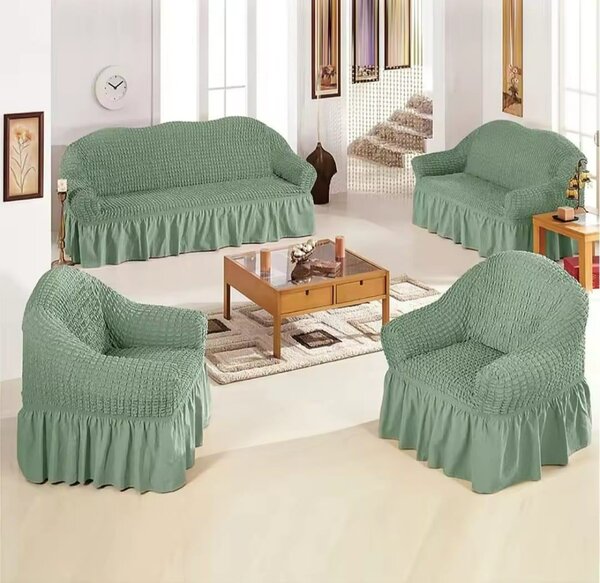 Housse de canapé extensible en treillis à bulles 3D 6 places