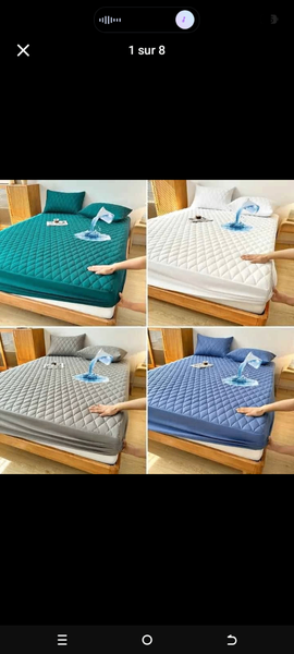 Drap-housse matelassé coloré