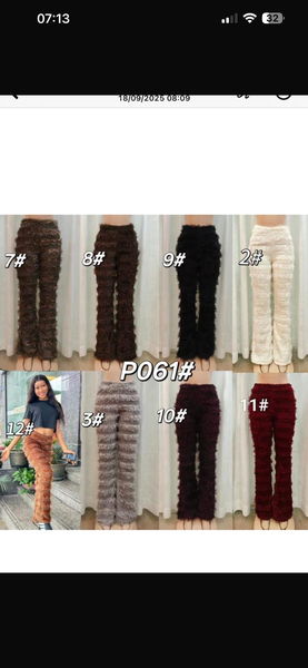 Pantalon peluche femme