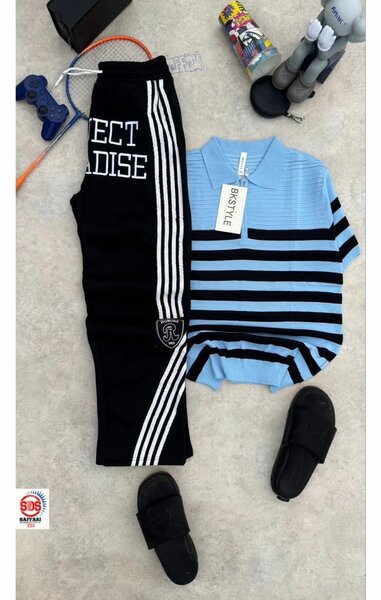 Tenue décontractée rayée