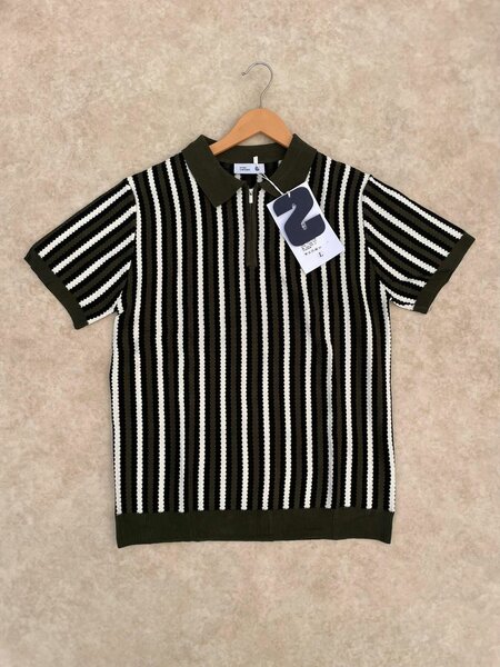 Polos rayés en maille homme