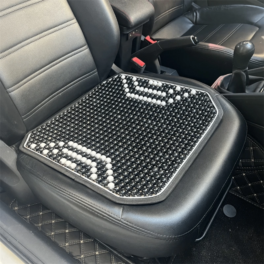 Coussin de siège de voiture orthopédique en perles