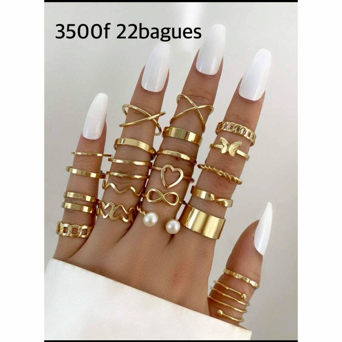 Set de Bagues en Or et Argent