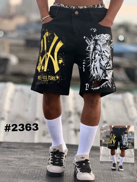 Shorts en jean déchiré homme