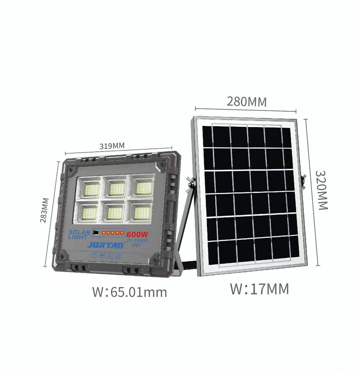 Projecteur solaire extérieur LED