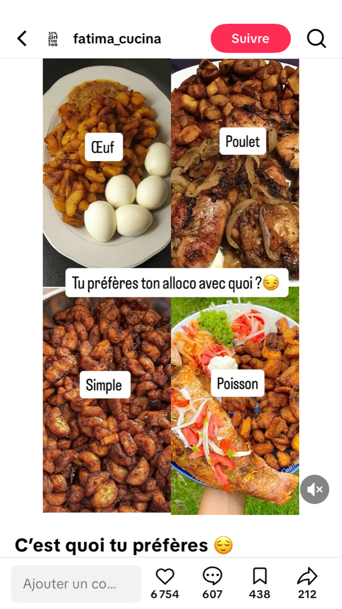 Alloco avec Poulet et Sauce