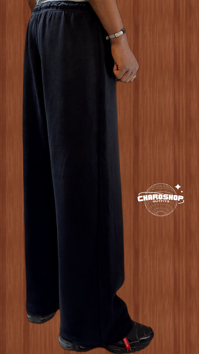 Pantalon large noir homme