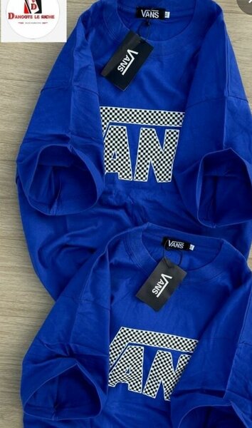 T-shirt bleu Vans unisexe