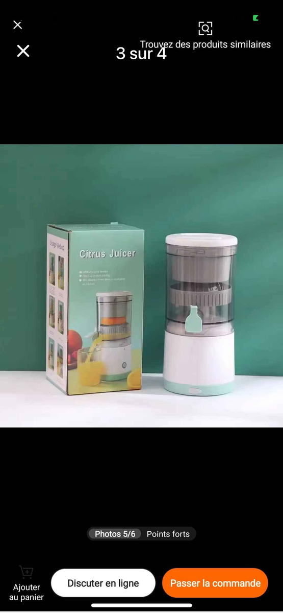 Presse-agrumes USB portable