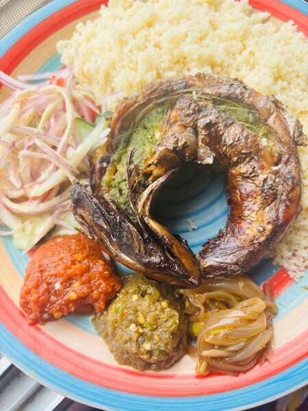 Attiéké  poisson fumé APF