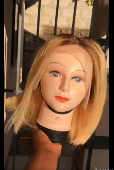 Vietnam double drawn bone straight ombre brown with blonde color wig