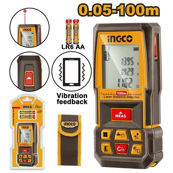 Télémètre Laser 100m Ingco