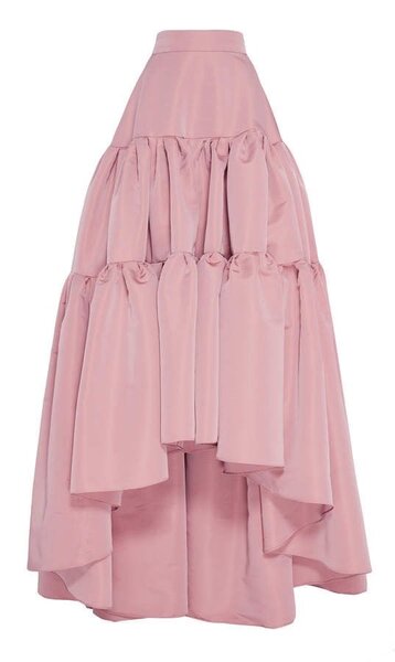 Satin peplum skirt